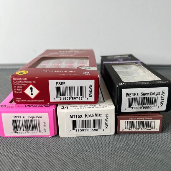 5 Pk Nail Bundle Toes and Hands Press-On & Strips #475 - Picture 8 of 8